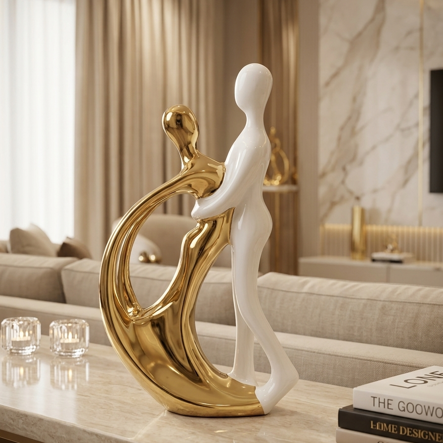 Unity White & Gold Statue