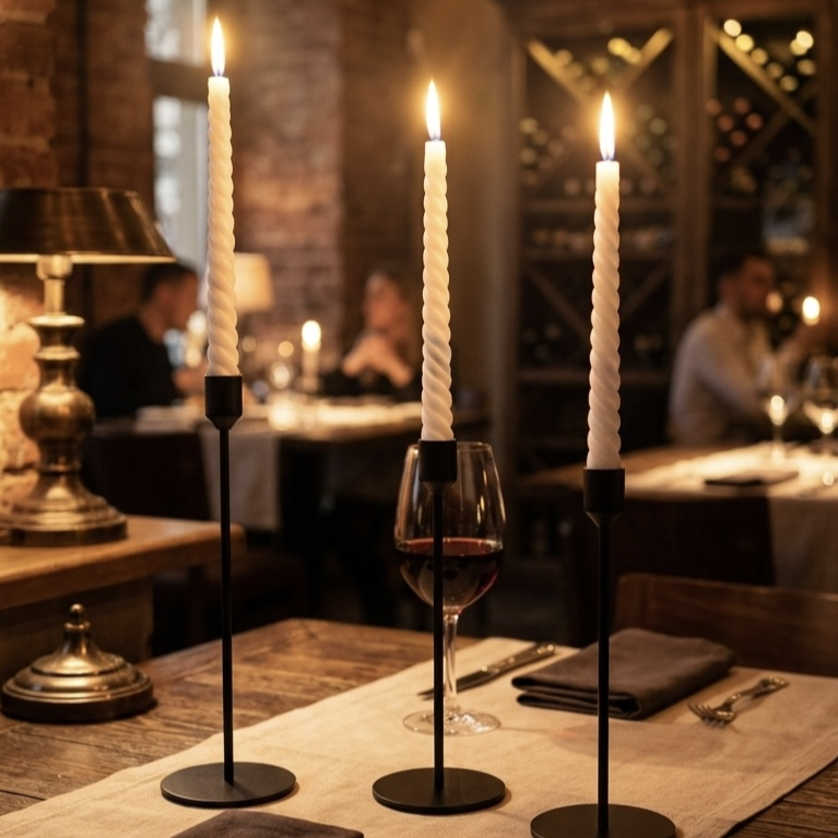 Aria Taper Set (Includes 3 Holders + 3 FREE LED Candles)