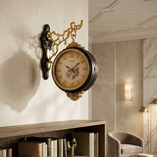 Heritage Grandeur Double-Sided Wall Clock