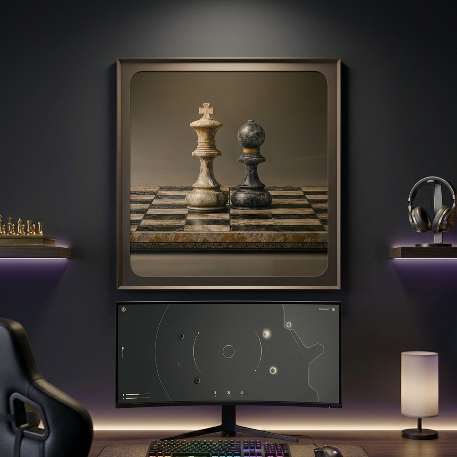 The Grand Strategy | Fine Art Chess Canvas